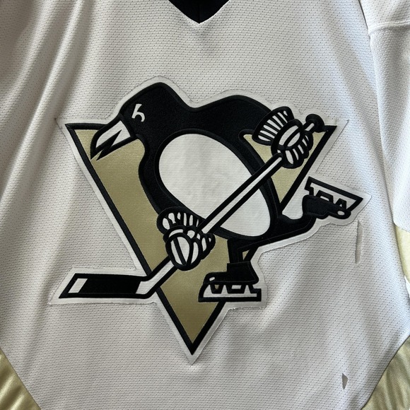 Vintage Y2K Pittsburgh Penguins Jersey Mens Large White NHL Hockey Throwback CCM - Picture 2 of 10